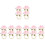 16Stk Rosa Tischdekoration Elegant 4