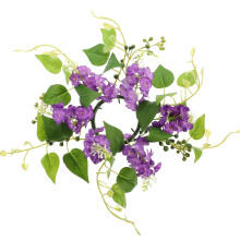 4Stk Kerzenringe Aus Kunstblumen Und Für Hochzeitsdeko