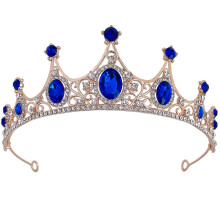 3Stk Dunkelblaue Tiara Mit Für Braut Und Bankett