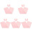 5Sets Süßer Blumenhalter Hasenform Aus Robustem Polyester Pink 4