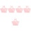 5Sets Süßer Blumenhalter Hasenform Aus Robustem Polyester Pink 6