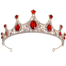 3Stk Rote Hochzeitstiaras Zinklegierung Haarschmuck