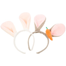 4Stk Hasenohren Haarband Bunt Weich Für & Party
