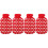 4Sets Portable Heiße Wasserflasche Rot Wiederverwendbare Wärmeflasche 6