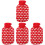 4Sets Portable Heiße Wasserflasche Rot Wiederverwendbare Wärmeflasche 4
