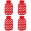 4Sets Portable Heiße Wasserflasche Rot Wiederverwendbare Wärmeflasche 7