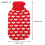 4Sets Portable Heiße Wasserflasche Rot Wiederverwendbare Wärmeflasche 11