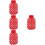 4Sets Portable Heiße Wasserflasche Rot Wiederverwendbare Wärmeflasche 9