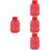4Sets Portable Heiße Wasserflasche Rot Wiederverwendbare Wärmeflasche 8