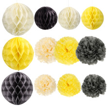 3Sets Leichte Papier Honigwabenbälle Farbenfrohe Partyhänger