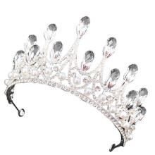 2Stk Silberne Braut Tiara Krone Festlich Hochzeit Accessoire