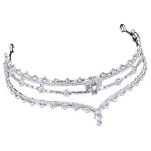 2Stk Vintage Braut Haarschmuck Silber Tiara Hochzeit Party
