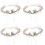 4Stk Blaue Blumen Haarreif Mit Perlen Und 7