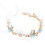 4Stk Blaue Blumen Haarreif Mit Perlen Und 3