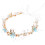 4Stk Blaue Blumen Haarreif Mit Perlen Und 2