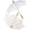 4Stk Eleganter Spitzenparasol Holzgriff Hochzeit 9