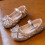 1Paire Chaussures Or Cuir Synthétique Bébé 6
