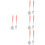 8Stk Pinkes Kinder Besteckset Karottenmuster, Gabel 8