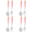 8Stk Pinkes Kinder Besteckset Karottenmuster, Gabel 7