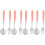 8Stk Pinkes Kinder Besteckset Karottenmuster, Gabel 6