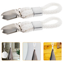 8Stk Handtuchklammern Beige Baumwolle Für Bad Zuhause