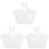 3Sets Weiße Hasenohren Polyester Hülle Für Hochzeit 4