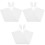 3Sets Weiße Hasenohren Polyester Hülle Für Hochzeit 5