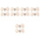 5Pares Clips Decorativos Para En Beige Con 6