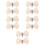 5Pares Clips Decorativos Para En Beige Con 9