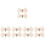 5Pares Clips Decorativos Para En Beige Con 7