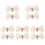 5Pares Clips Decorativos Para En Beige Con 4
