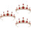 3Ud Tiara Rígida Roja De Para Y Especial 6