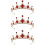 3Ud Tiara Rígida Roja De Para Y Especial 8