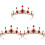 3Ud Tiara Rígida Roja De Para Y Especial 2