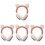 4Pièces Cache-Oreilles Rose Confortable Accessoire Froid Hiver 2