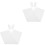 2Sets Weiße Blumenhülle Hase Ohr Design Polyester Strapazierfähig 5