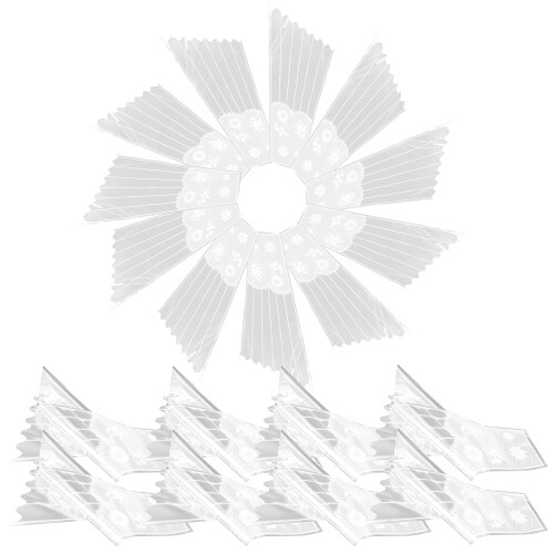 400Pièces Transparent Opp Pour Fleurs, Pour Bouquets