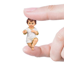 5Pcs White Resin Mini Jesus Baby Ornament Religious Table Decor