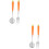4Pcs Easter Cartoon Carrot Kid Spoon Fork Silver Tableware Set 8