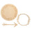 3Set Dischi Milestone in Legno Beige Per E Annunci Neonato 1