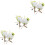 6Pz Corsage Bianco Sposa Fiore Artificiale Per 7