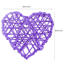 6 Stück Purple Heart Rattan Ball Dekorationen für Hochzeiten & Partys