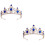 2Pz Sposa Scuro Accessorio Party 8