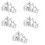 5Pz Tiaras Piccole in Con , Per 9