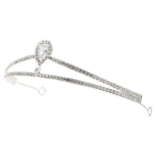 2Pz Tiara Decorativa Rhinestone Per E Matrimonio