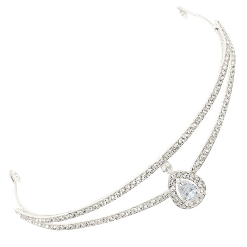 2Pz Tiara Decorativa Rhinestone Per E Matrimonio 2