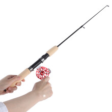 Winter Ice Fishing Telescopic Rod FD50 Reel Set, 65cm, 120/100 Capacity, Red