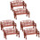 6Pz Panchina Marrone Per E Decorativi 4