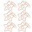 12Pz Segnaposto Metallo Rosa Gold Casa 2