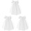 3St Witte Mesh Sluier Met Strik En Parelaccenten Bruiloft 2